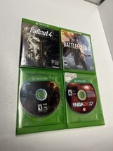 XBOX ONE:  LOT OF 4 Games -  NBA 2K17 Halo 5 Guardians Fallout 4 Battlefield 1 - £11.66 GBP