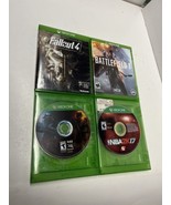 XBOX ONE:  LOT OF 4 Games -  NBA 2K17 Halo 5 Guardians Fallout 4 Battlef... - £11.67 GBP