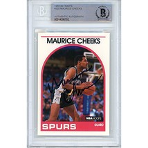 Maurice Cheeks San Antonio Spurs Signed 1989 NBA Hoops Beckett BGS On-Card Auto - £77.04 GBP