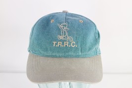 Vintage 90s Spell Out Toledo Road Runners Club Stonewash Snapback Hat Cap Blue - £19.86 GBP