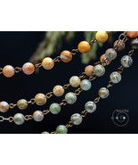 boho necklace + choker, rhyolite, serpentine, brecciated jasper, green, ... - $881.82 MXN