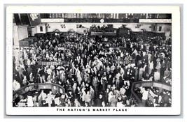 Stock Exchange Trading Floor Interior New York City NY NYC B&amp;W Postcard Y10 - £2.29 GBP