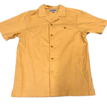 Stacy Adams Mustard Yellow Linen Blend Short Sleeve Button Front Shirt S... - £15.93 GBP