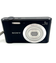 Sony CyberShot DSC W800 Digital Camera 20.1 MP 5x Zoom Black TESTED - £128.28 GBP