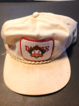 Vintage Darryl&#39;s Dugout Baseball Cap Hat Men&#39;s One Size Beige Patch Logo - $21.42