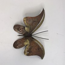 Vintage Metal Butterfly Artisan Handmade Art WALL Decor FIGURINE Mod Boho - £15.86 GBP