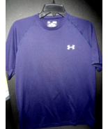 Under Armour Men&#39;s HeatGear Short Sleeve Dark Blue Tee Shirt Size Medium - $34.27 CAD