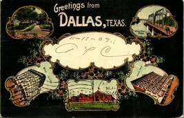 Multiview Greetings From Dallas Texas TX 1907 DB Postcard Smith &amp; Lamar Pub - £17.04 GBP