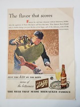 1944 Schlitz Beer Vintage WWII Print Ad Umpire Making The Call At Home Plate - £12.16 GBP