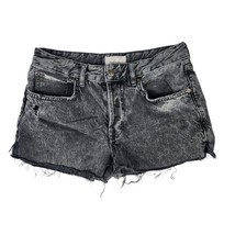 We The Free Shorts Womens 27 Free People Distressed Button Fly Gray Deni... - $49.26 CAD