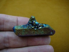 (R1-67) iridescent Aurora Crystal quartz titanium GEM gemstone Aura specimen - £15.62 GBP