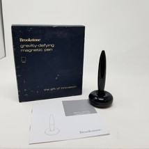 Brookstone Pen Set Donut Base Pen w 4 ink refills Magnetic Gravity Defyi... - $20.79