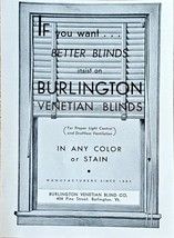 BURLINGTON - Venetian Blinds - 1931 Vintage Print Ad - Burlington VT - V... - $178.19 MXN