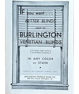 BURLINGTON - Venetian Blinds - 1931 Vintage Print Ad - Burlington VT - V... - $9.50