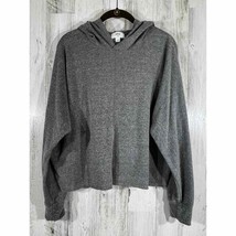 Aerie Womens Knit Hoodie Size Medium Cropped Gray - £19.73 GBP