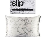 New Slip for Beauty Sleep White / Black Marble Pure Silk Pillowcase - £44.55 GBP