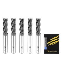 SPEED TIGER ISE Carbide End Mill 1/8" 4 Flute Square Nose AlTiBN Coated 5-Pack - €22,55 EUR