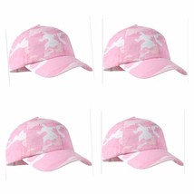 Lot of 4 NEW Port Authority pink camo camouflage baseball caps - $27.27