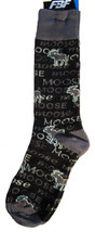 Wildlife Animal MOOSE LETTERS Adult Socks size Medium 6-11 - $8.99