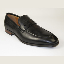 Men's Shoes Steve Madden Soft Leather upper Slip On Penny Acheron Black image 2