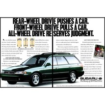 1995 Subaru Legacy LS Station Wagon 2 Page Vintage Print Ad Father Daughter Art - £8.19 GBP