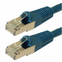 7Ft Cat7 Shielded (Sstp) Rj45 Ethernet Patch Cord Booted Blue - £18.93 GBP