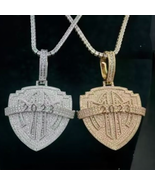 3MM 5AAA+ CZ Ice Out Hop Hip All BOUI PAPER Pendant Chain 14k Real Gold ... - $59.99