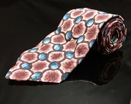 Towncraft Classic Neck Tie Red And Blue Geometric Blue Tag Necktie - $18.34