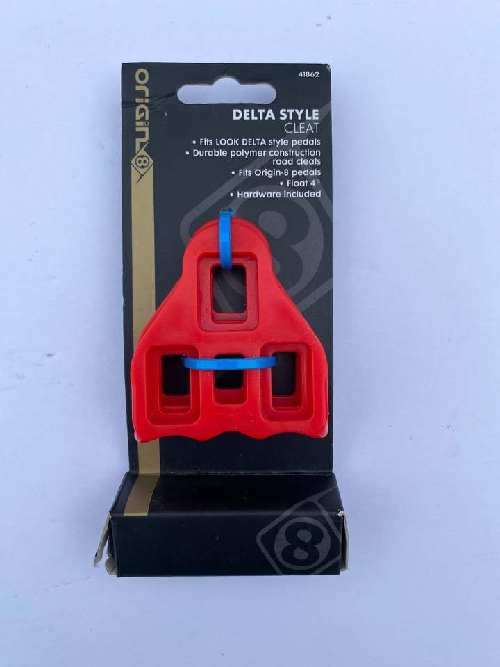 Cycling - Pair Bike Origin 8 Delta Style Cleats, red, 41862 - $13.55