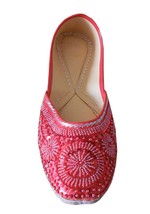 Women Shoes Indian Handmade Red Traditional Leather Oxfords Flat Mojaries US 4  - £34.35 GBP