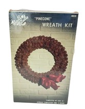 Pinecone Wreath Kit 16&quot; Christmas DIY Hazel&#39;s Kaboodles Handicraft new old stock - £12.02 GBP