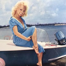 Beach Girl 1950s Vintage Postcard Summer Fashion Boating Blonde - £7.84 GBP