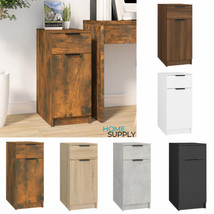 Modern Wooden Narrow Office Desk Storage Cabinet Unit With 1 Drawer &amp; 1 Door - £62.26 GBP+