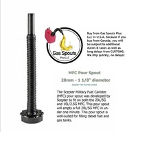 MFC SCEPTER  NATO JERRY CAN DONKEY DICK SPOUTS  DIESEL 28mm NOZZLE &quot;HIGH... - $59.21