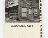 Bancroft Park Brochure Colorado City Colorado Old Capitol Building - £14.27 GBP
