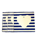 3 Blue White Stripe Heart Sublimation Blank Pillow Case Cover 15&quot; x 15&quot; - £7.80 GBP