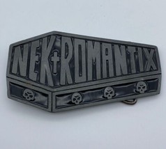 VTG NEK+ROMANTIX 2003 Lucky 13 Apparel Belt Buckle Rare Coffin Rock Goth - £59.30 GBP