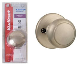 Kwikset ® 488CV-15-CP Security Cove Dummy Knob, Satin Nickel - $10.88