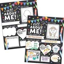 Colorful Chalk All About Me Posters | Set of 20 | Educational Posters - £19.31 GBP