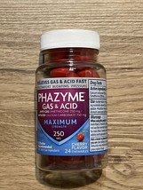 Phazyme Gas &amp; Acid 250mg Maximum Strength W/ Simethicone 24 Chewable Che... - $34.64