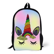 Mondxflaur Unicorn Backpacks for School Kids Adults Lightweight Bag 16.9in - £18.39 GBP