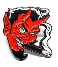 Devil Pin Badge Enamel Rockabilly Fortune American 50s Style Satan Pin B... - £6.79 GBP