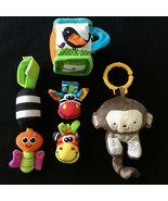 Baby Didactic Sensory Toy Lot Monkey, Butterfly, Cow, Wrist Rattles Brac... - $44.72 CAD