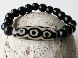 Stretchy Bracelet Mens Bracelet Gifts For Men Mens Jewelry Tribal Jewelry Agate  - £17.64 GBP