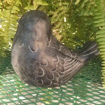 Black Chubby Bird for Garden or Sunroom Decor Figurine Decoration - $23.36