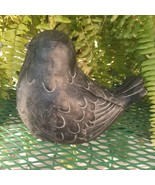 Black Chubby Bird for Garden or Sunroom Decor Figurine Decoration - £18.64 GBP