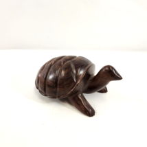 Wood Turtle Figurine Hand Carved Sculpture Folk Art 7&quot; x 4.5&quot; x 3.5&quot; - £27.14 GBP