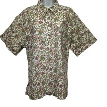 Vintage hilo hattie hawaiian 1/4 button front shirt plus size 2XL - £23.21 GBP