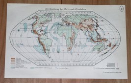 1938 Original Vintage Map Of The World Earthquakes Volcanoes Seismic America - £15.70 GBP