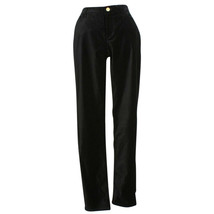 RALPH LAUREN Black Stretch Velveteen 5 Pocket Skinny Slimming Fit Pants 14 - £47.12 GBP